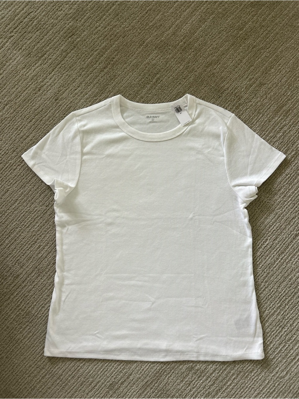White Short Sleeve Top XXL Old Navy NWT